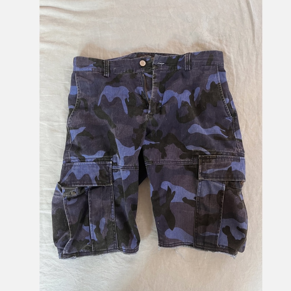 RRL Double RL Blue Camo Cargo Shorts – 32x33 Tag (Fits 33)